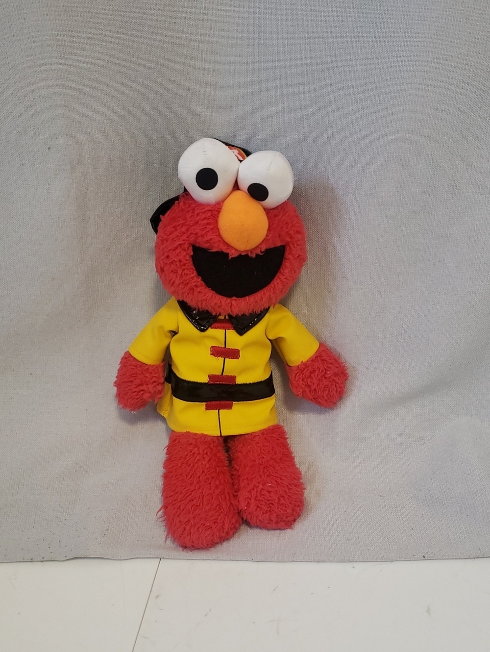 RARE Sesame Street Elmo Fire Man Stuffy 123